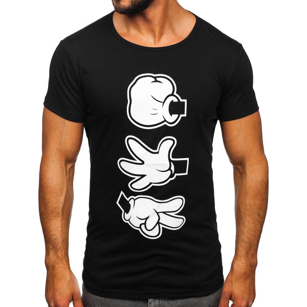 Men's Printed T-shirt Black Bolf KS1997
